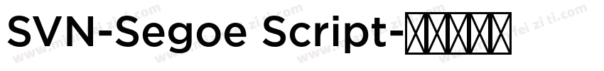 SVN-Segoe Script字体转换